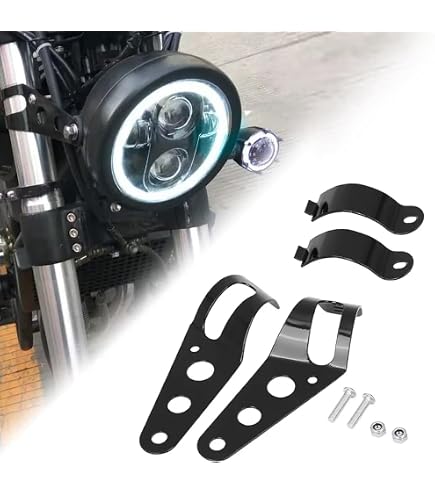 Amazon | バイク用 アルミヘッドライトステー 2個セット ヘッドライト